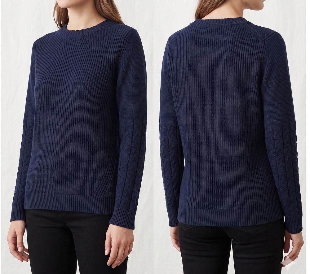 Banana Republic Factory Small Navy Blue Womens Sweater Nylon Wool Acrylic